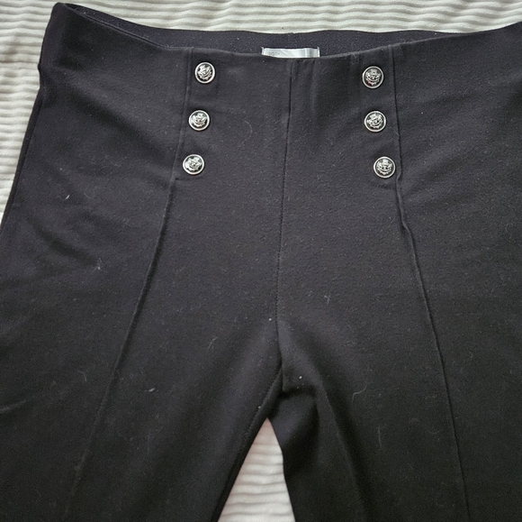 89+Madison Black Button-Detail Pants. Leggings Size Large - Picture 2 of 6